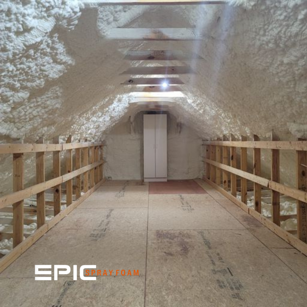 large should you spray foam over your existing insulation 2