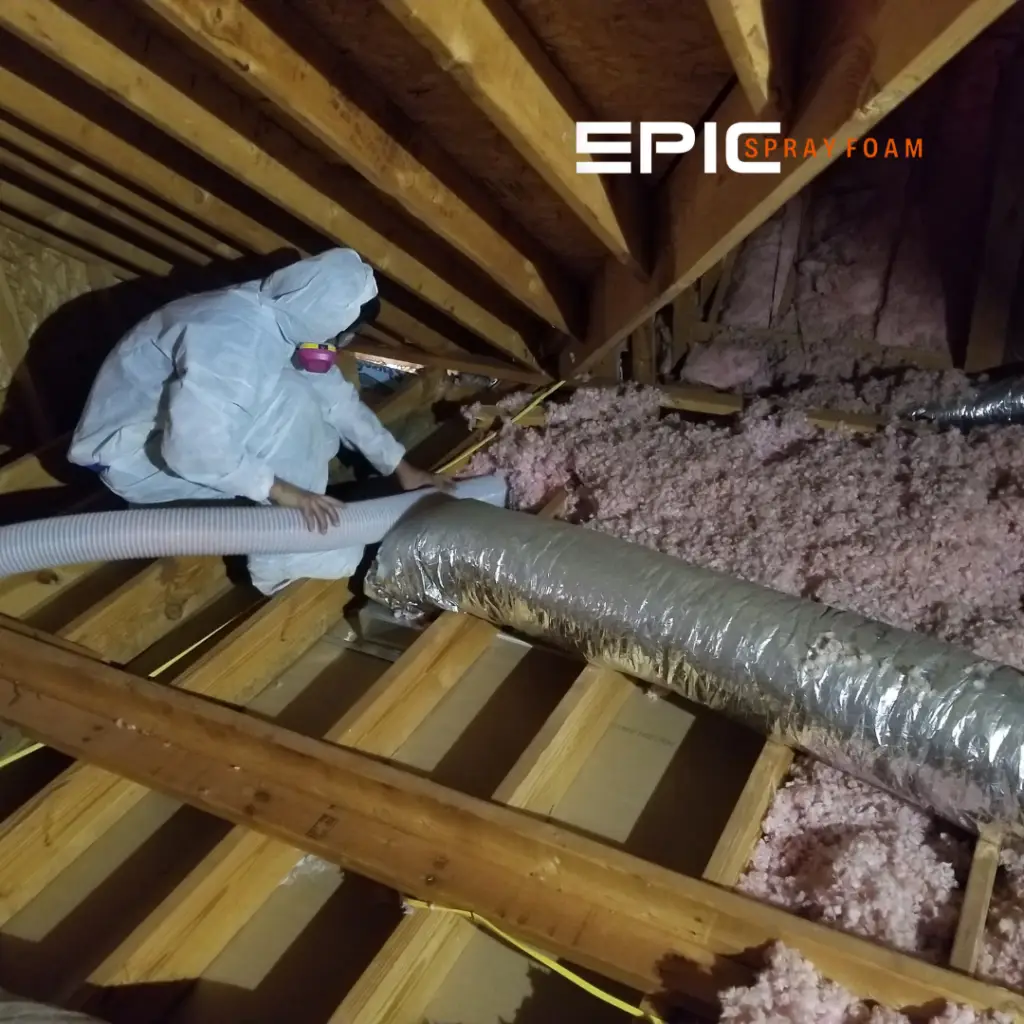 large should you spray foam over your existing insulation 3