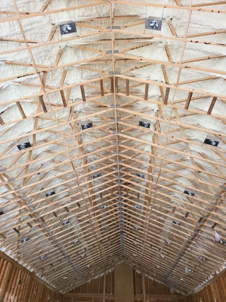 spray foam high ceiling